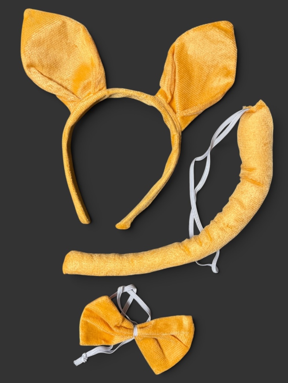 Tan Puppy Dog Costume Accessories Set Ears Tail Bow Tie Halloween